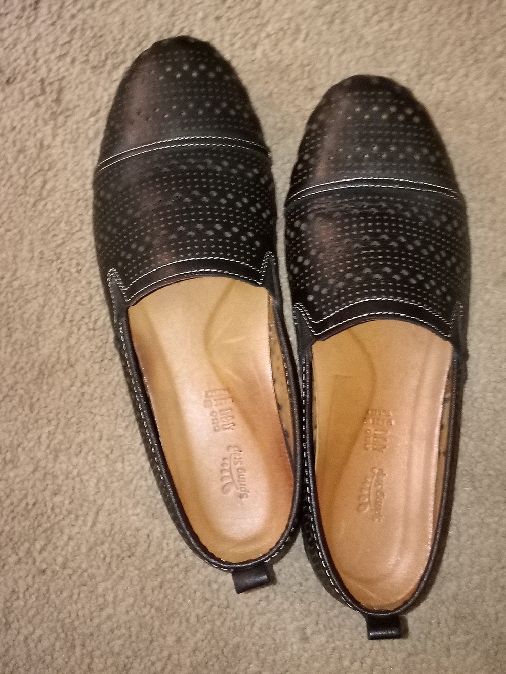 Spring Step Fusaro Black Perforated Slip-On